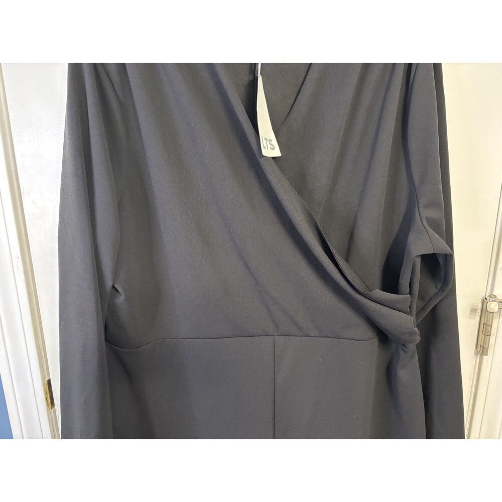 Long Tall Sally Black Wrap Wide Leg Jumpsuit Size US 18-20 - NWT - Picture 3 of 6